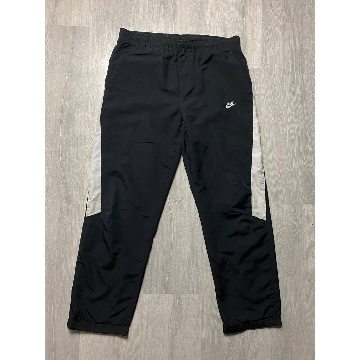 Nike vintage black white track pants small logo 2000s