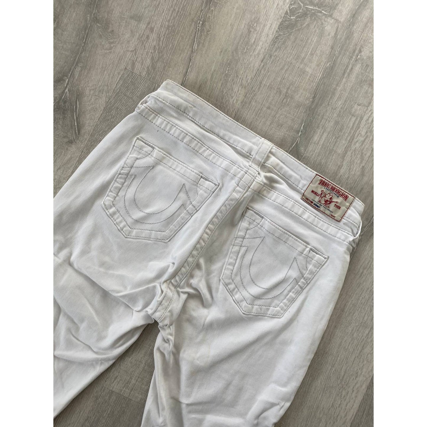 True Religion vintage white jeans denim pants Y2K