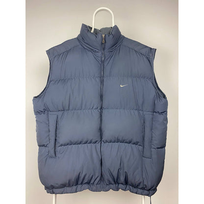 Nike vintage grey puffer vest small swoosh 2000s