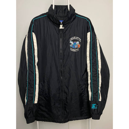 Charlotte Hornets Vintage big logo starter black jacket