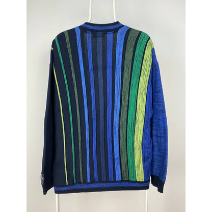 Carlo Colucci sweater vintage cardigan blue Coogi style