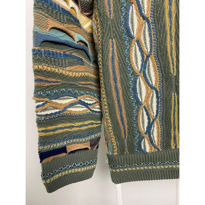 Missoni sweater vintage Coogi style green cable knit
