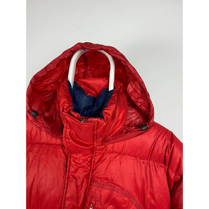 Nike vintage red puffer jacket small swoosh cargo