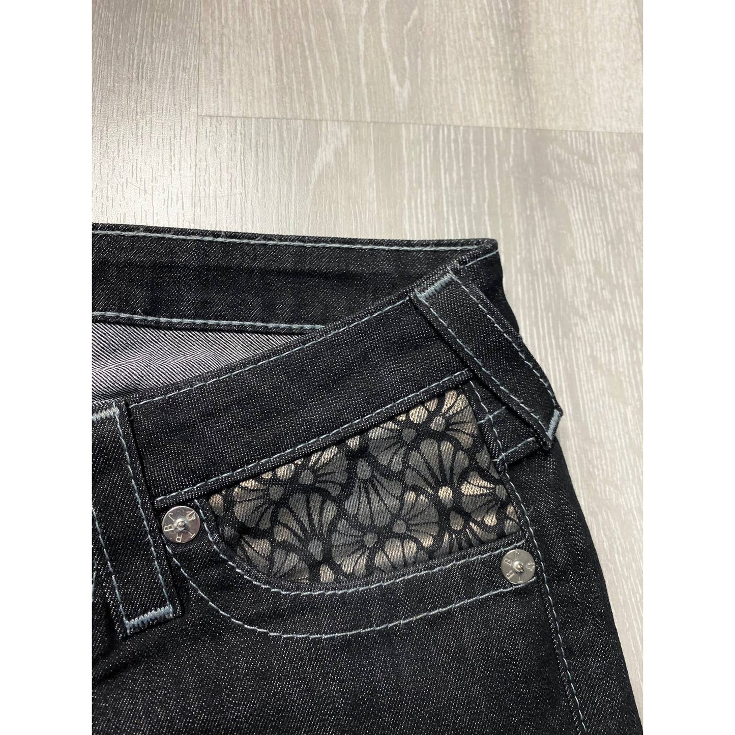 True Religion black jeans denim slim Y2K