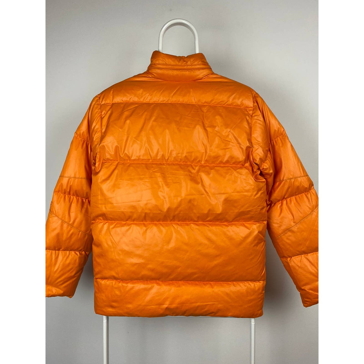 Nike vintage orange puffer jacket small swoosh 2000s