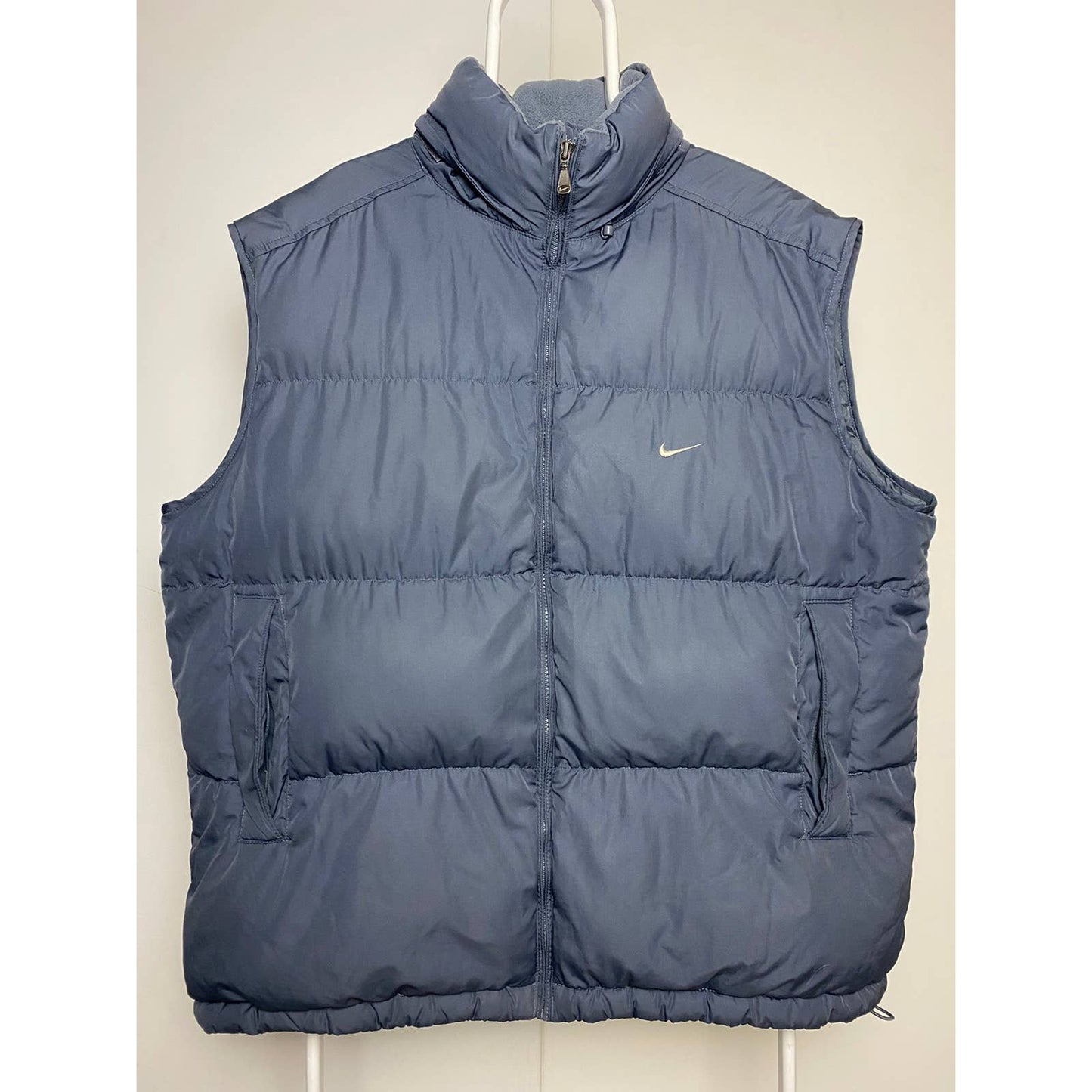 Nike vintage grey puffer vest small swoosh 2000s