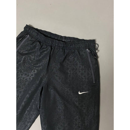 Nike vintage black track pants big logo cargo multi pocket