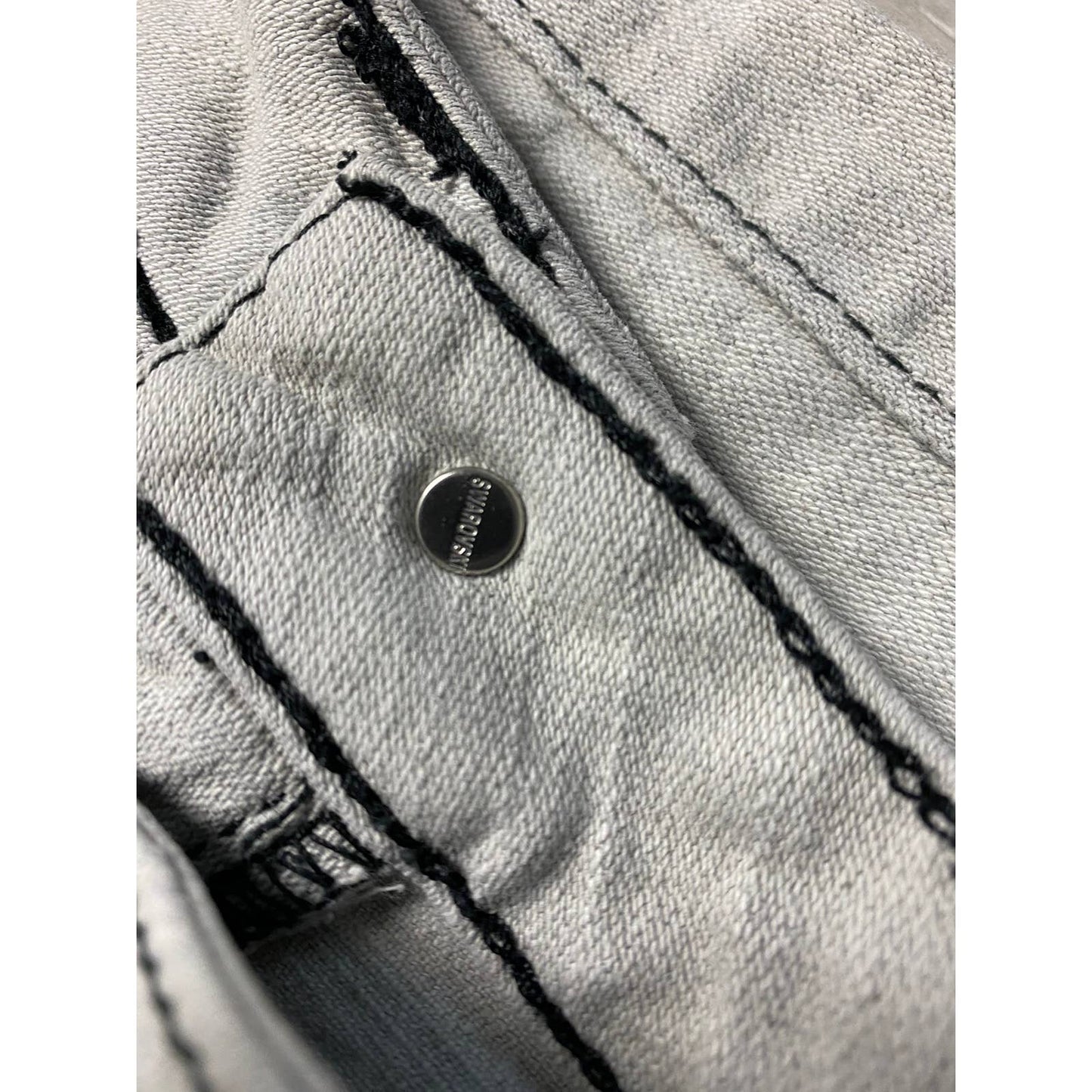 True Religion vintage grey jeans denim pants Y2K swarovski