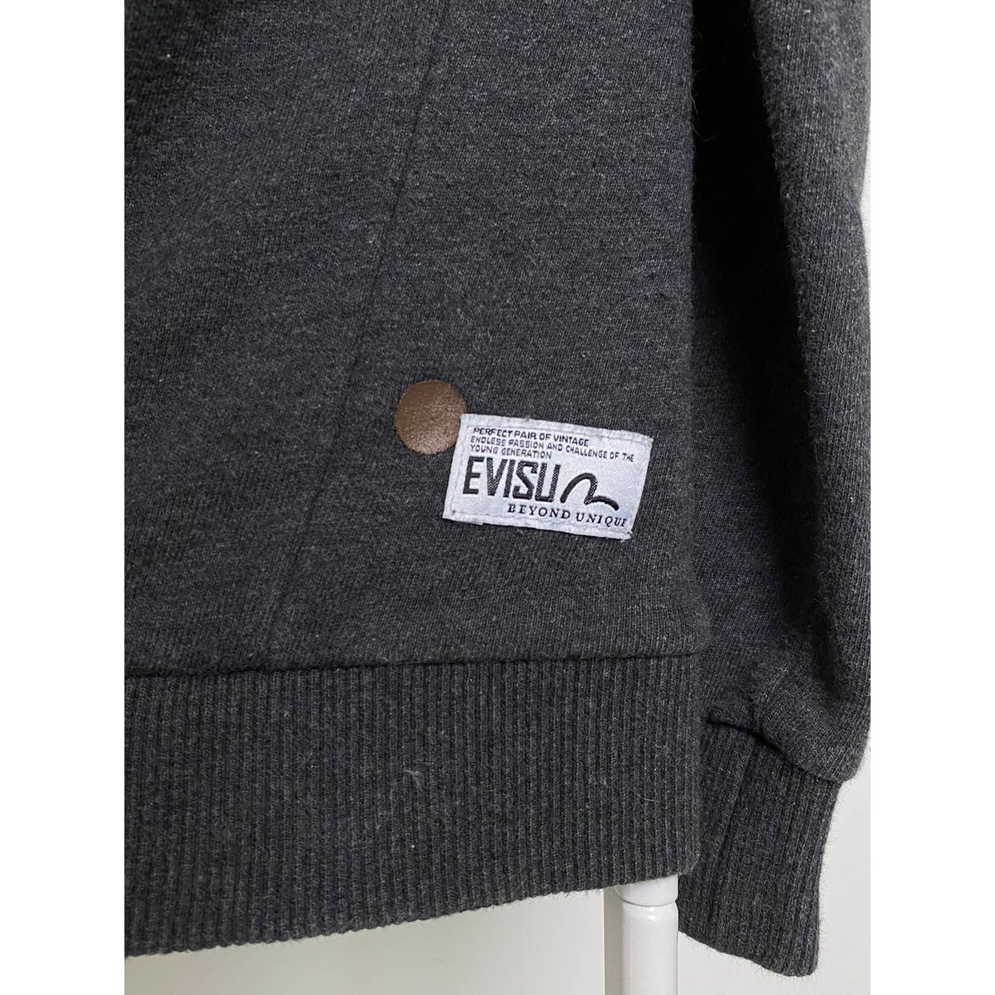 Evisu vintage dark grey sweatshirt Polka dot