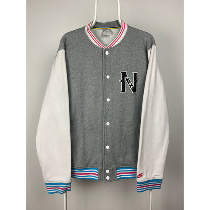 Nike vintage grey varsity jacket / sweatshirt multicolor