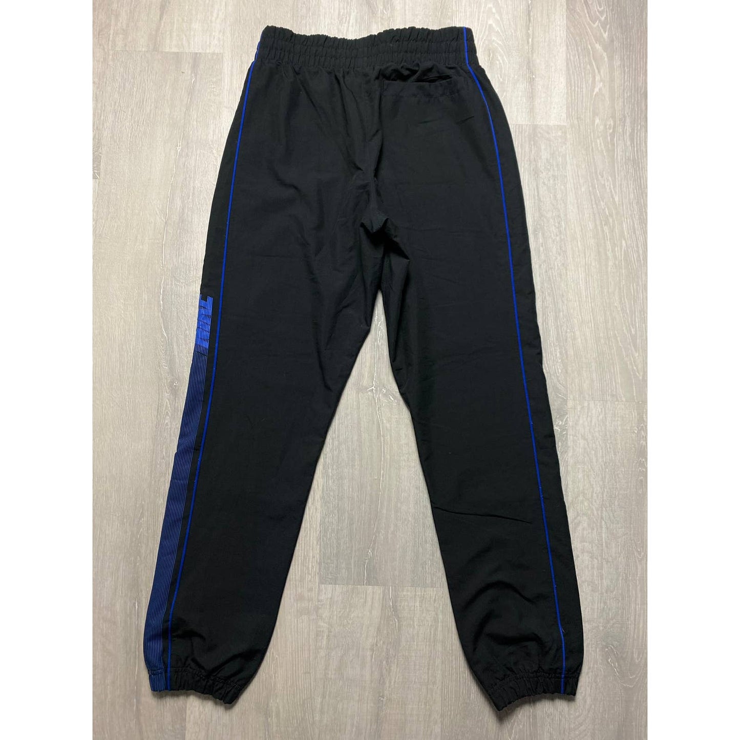 Nike vintage black blue track pants small swoosh spell out