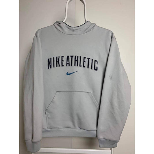 Nike Athletic vintage hoodie grey sweatshirt big logo 2000s