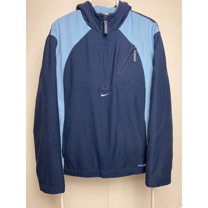 Nike vintage navy anorak jacket central swoosh fleece 2000s