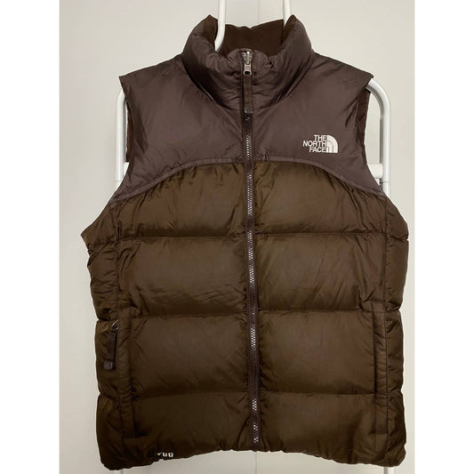 The North Face vintage brown puffer vest 700 nuptse kendall
