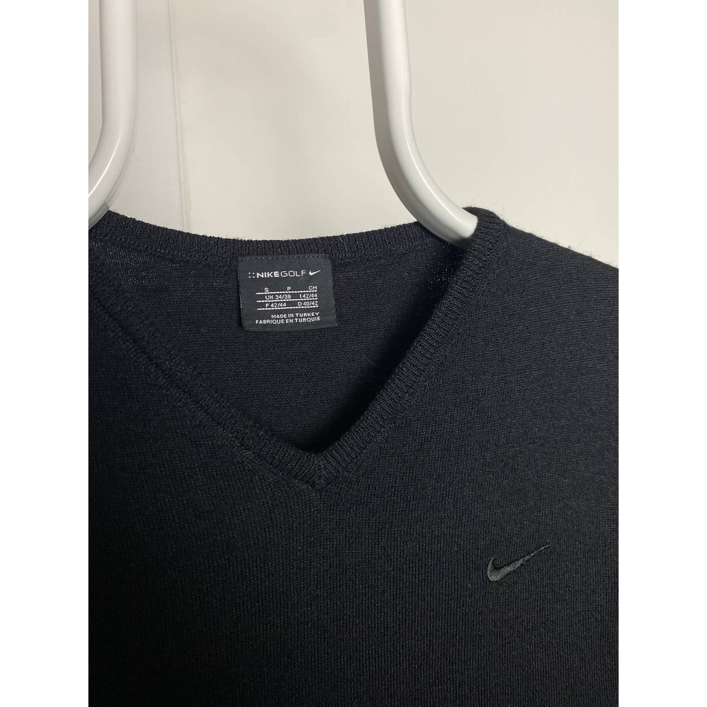 Nike vintage black sweater woollen vest small swoosh