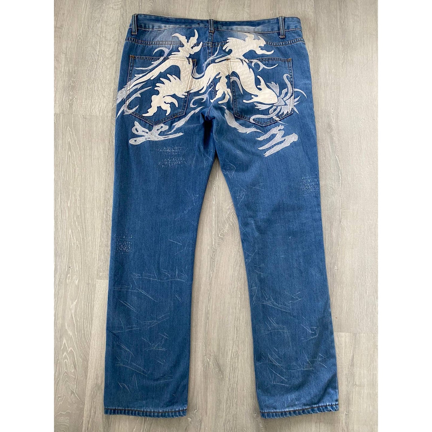 Japanese Brand Kosmo Lupo big logo Vintage Swag Y2K Jeans