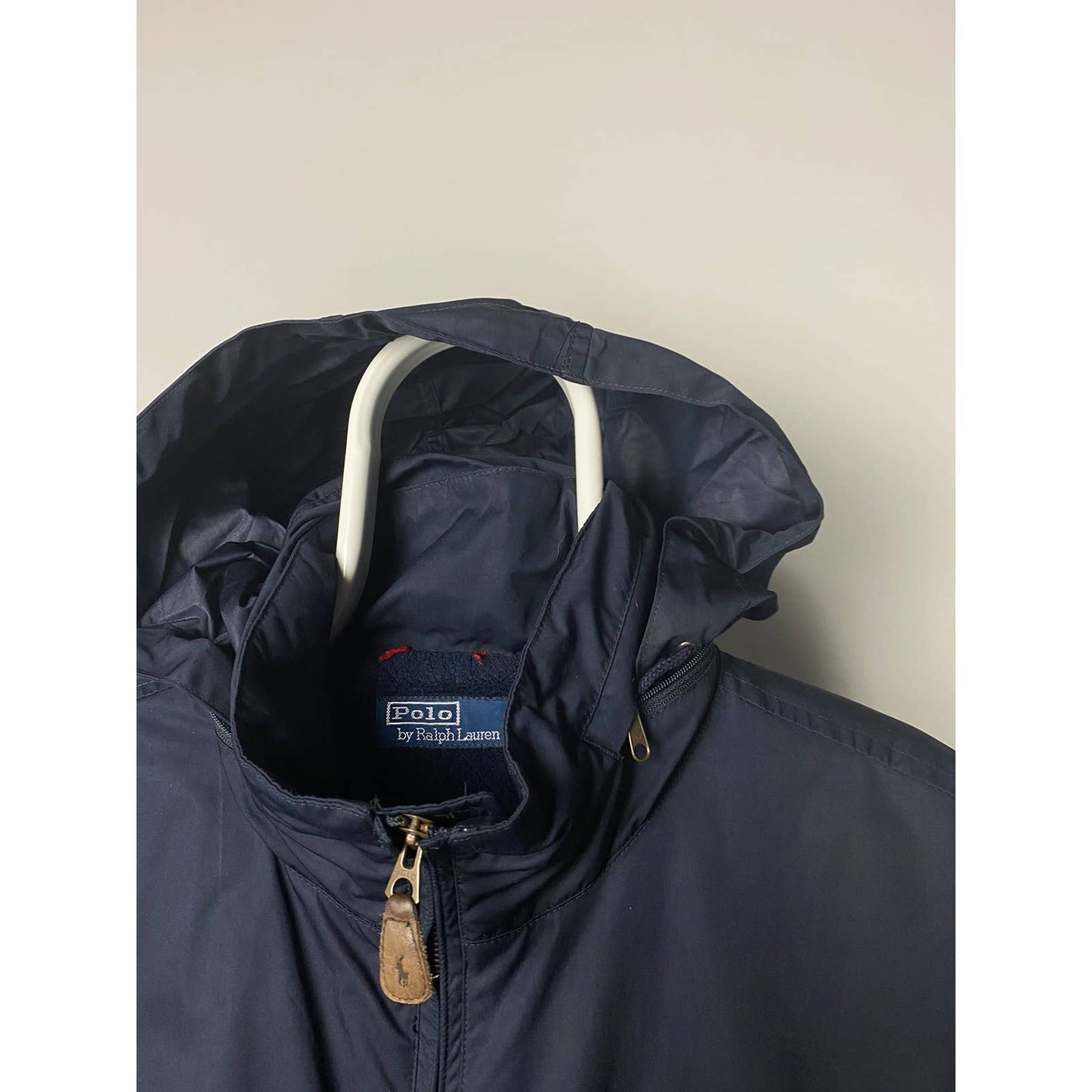 Polo Ralph Lauren vintage navy light jacket with hidden hood