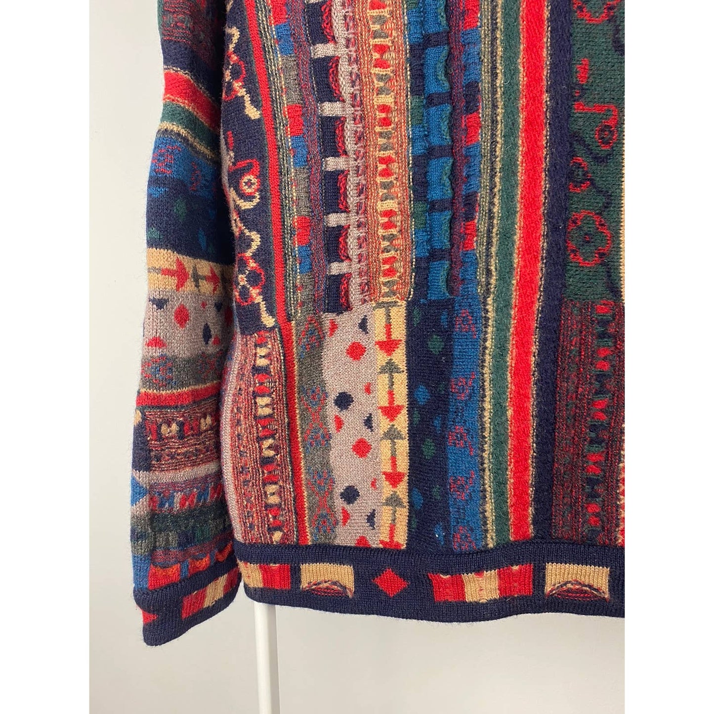 Coogi sweater vintage red green multicolor knit Australia