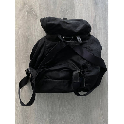 Vintage Prada Black Nylon Vela Backpack