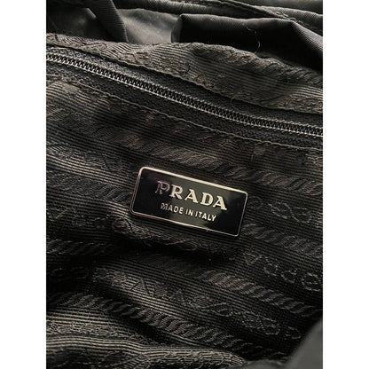 Vintage Prada Black Nylon Vela Backpack