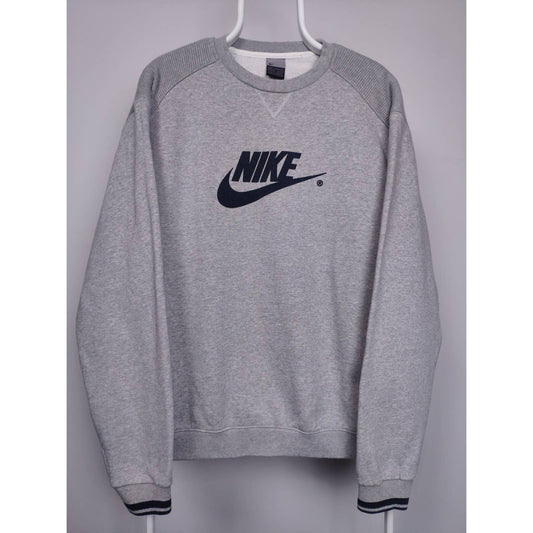 Nike vintage hoodie center swoosh spell out grey sweatshirt
