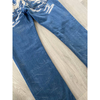 Japanese Brand Kosmo Lupo big logo Vintage Swag Y2K Jeans