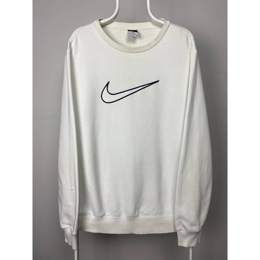 Nike big center swoosh sweatshirt white vintage style