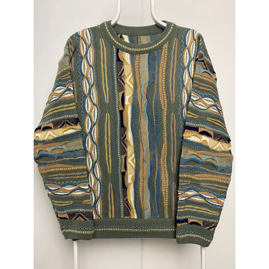 Missoni sweater vintage Coogi style green cable knit