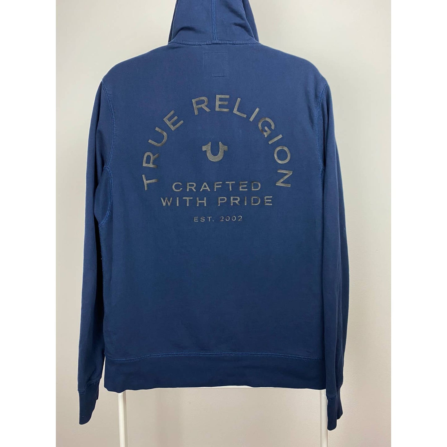 True Religion vintage navy zip hoodie big logo Y2K