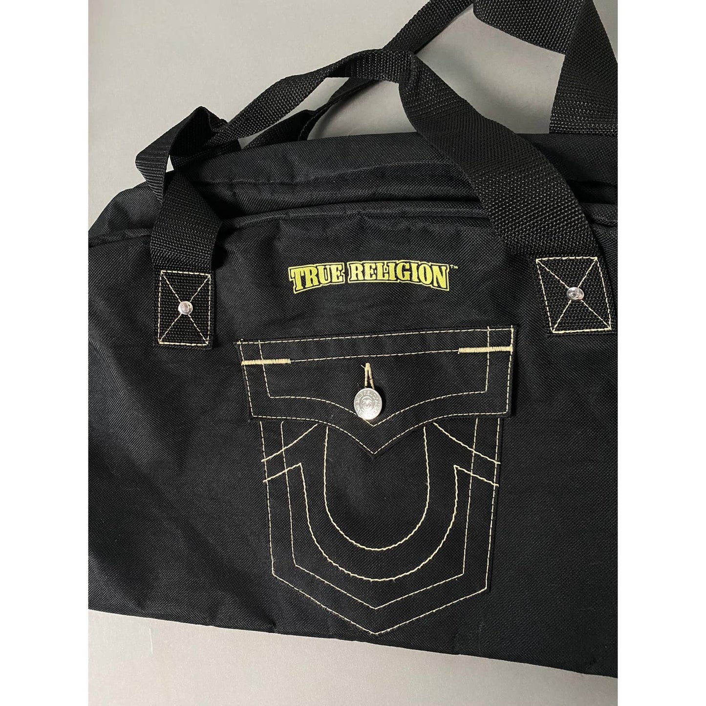 True Religion vintage black duffle bag Y2K