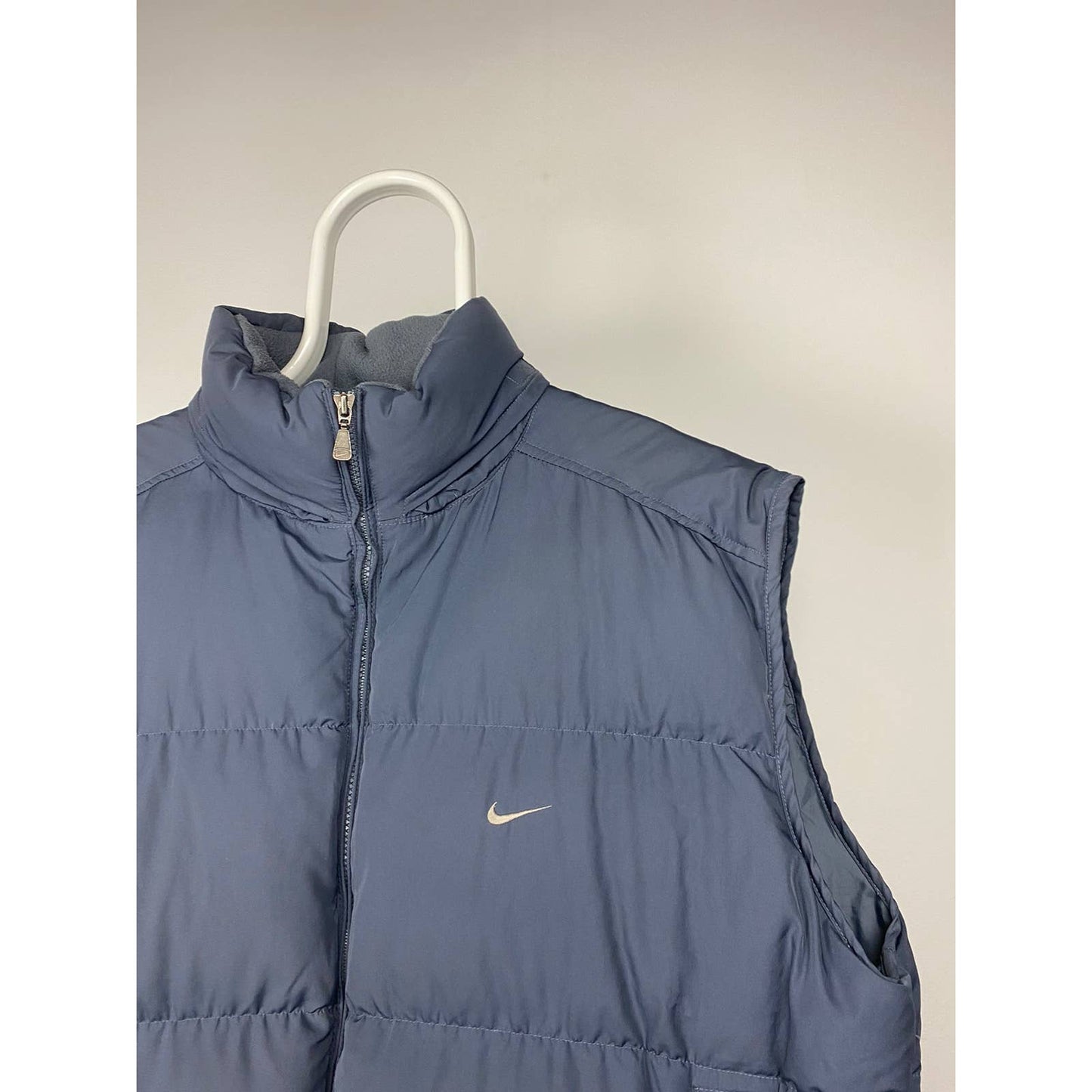 Nike vintage grey puffer vest small swoosh 2000s