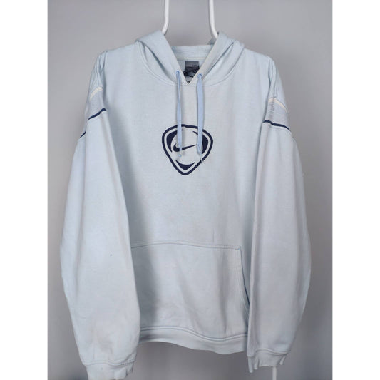 Nike vintage center swoosh hoodie sweatshirt baby blue 2000s