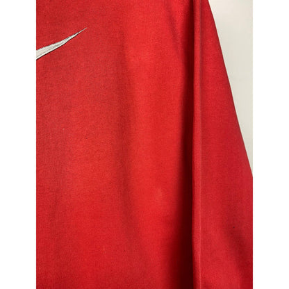 Nike vintage big center swoosh sweatshirt red Y2K v-neck