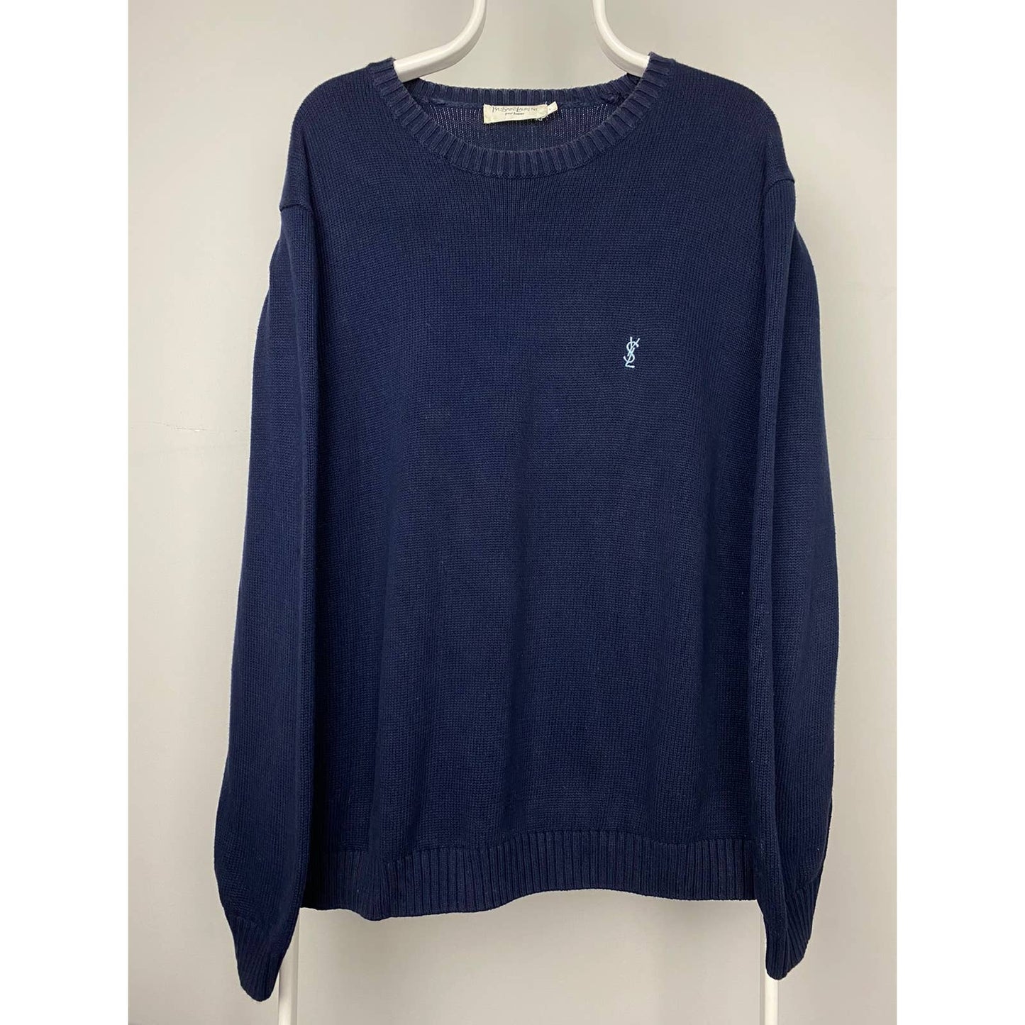 90s Yves Saint Laurent vintage YSL navy sweater small logo