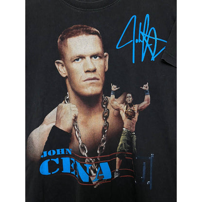WWE John Cena signature vintage black T-shirt WWF Wrestling