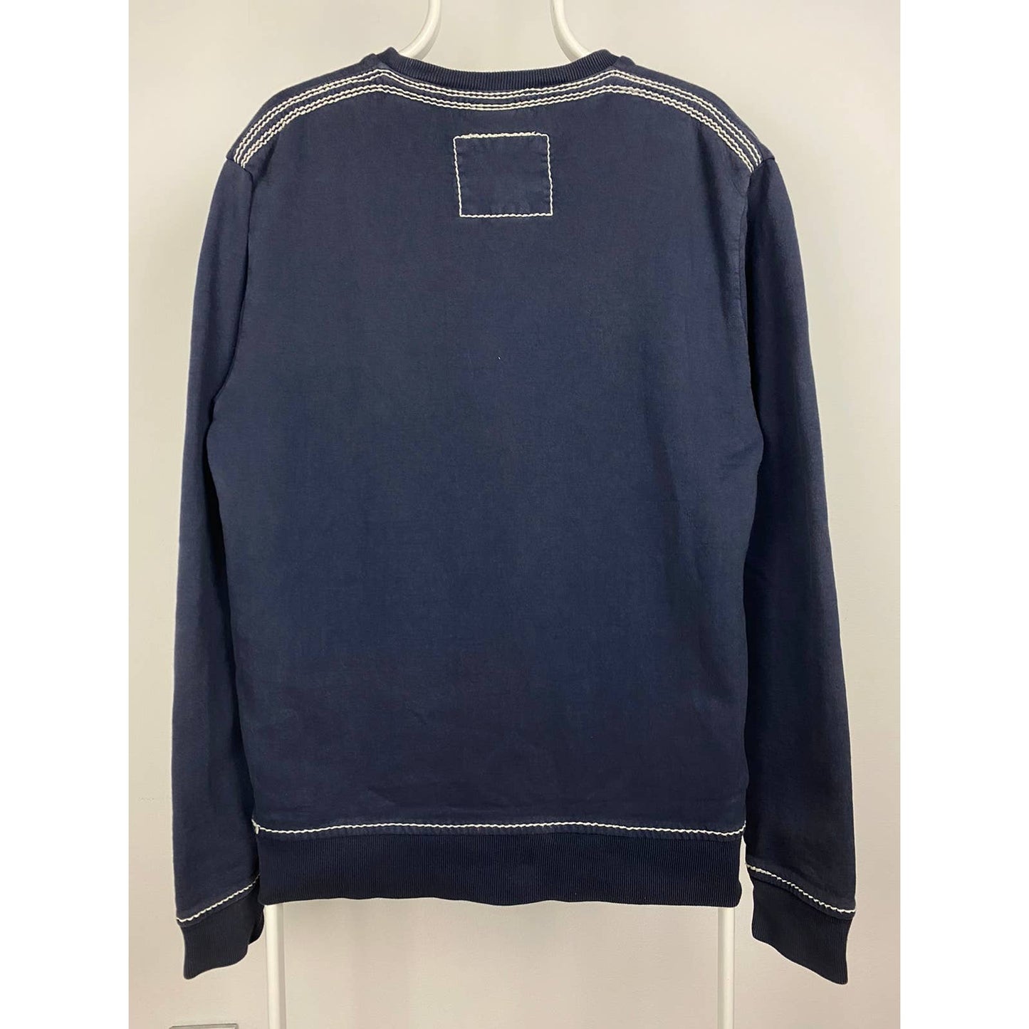 True Religion vintage navy sweatshirt fat stitching Y2K