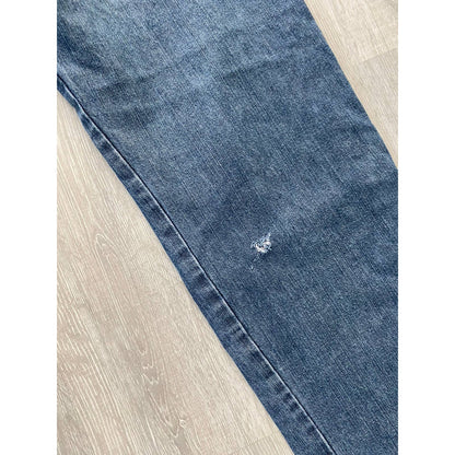 90s Yves Saint Laurent vintage blue jeans pants YSL big logo