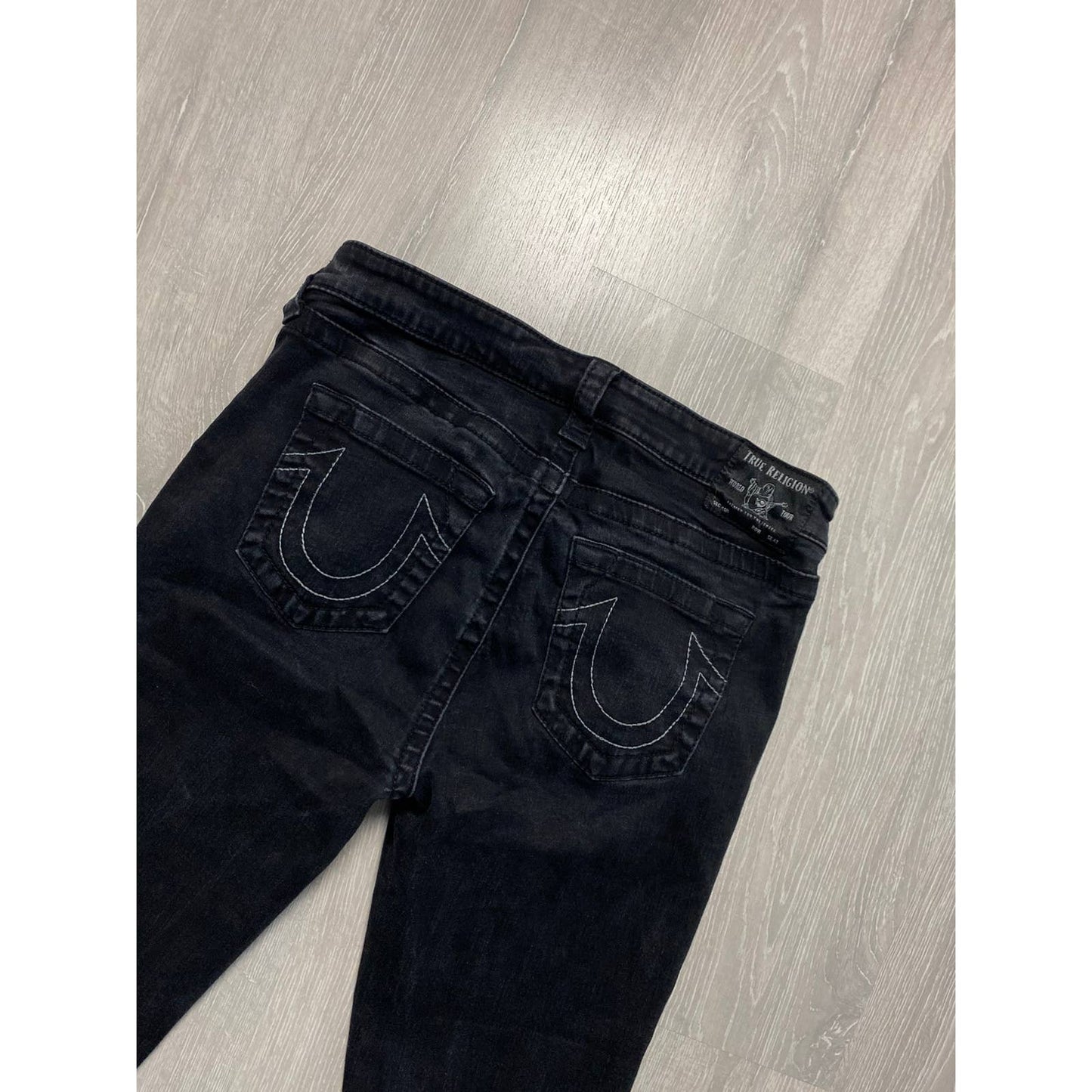 True Religion black jeans denim slim Y2K