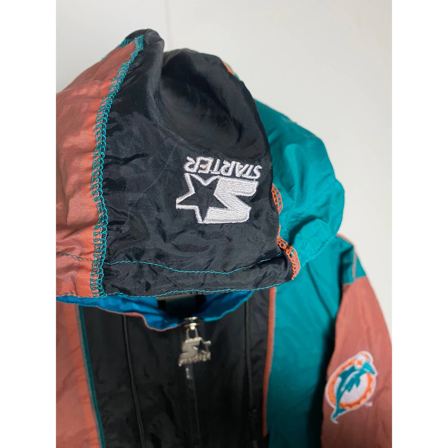 Miami Dolphins vintage big logo starter anorak jacket