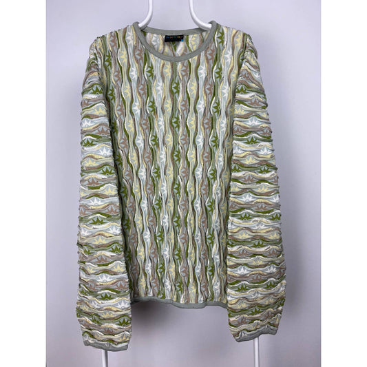 Coogi sweater vintage pastel green multicolor Australia