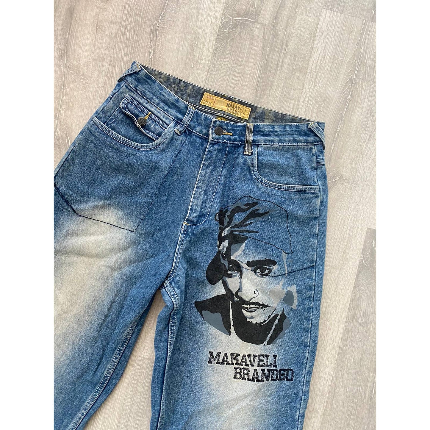 Makaveli Branded Jeans vintage 2pac denim rap hip hop