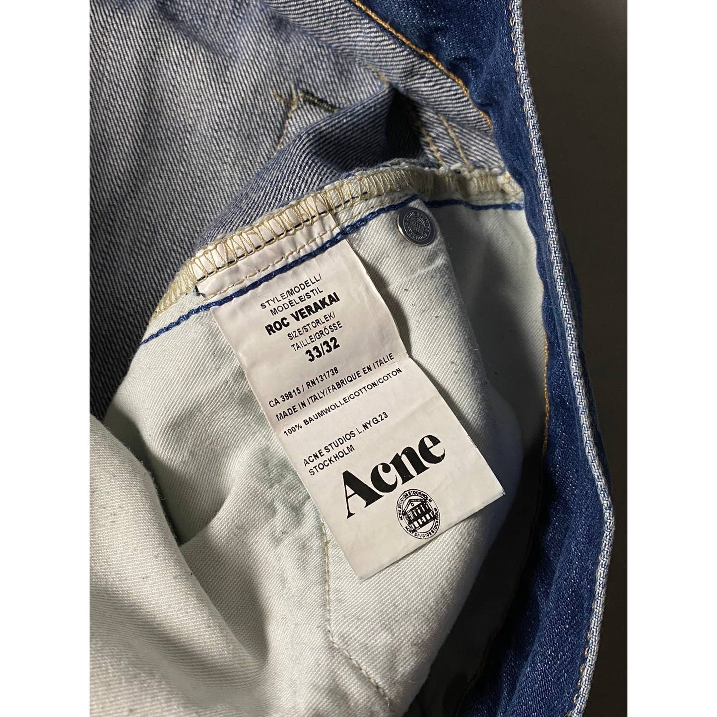 Acne Studios vintage navy jeans denim pants