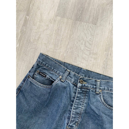 90s Yves Saint Laurent vintage blue jeans pants YSL big logo