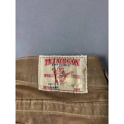 True Religion vintage gold jeans Y2K denim pants