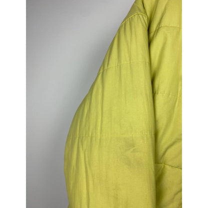 90s Nike vintage yellow puffer jacket spell out big logo