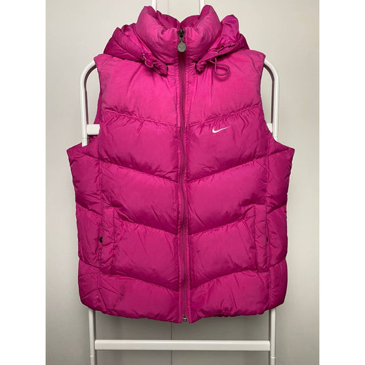 Nike vintage pink puffer vest 2000s small swoosh