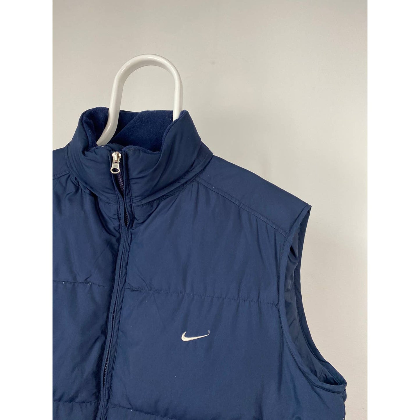 Nike vintage navy puffer vest small swoosh 2000s