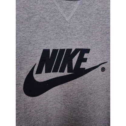 Nike vintage hoodie center swoosh spell out grey sweatshirt